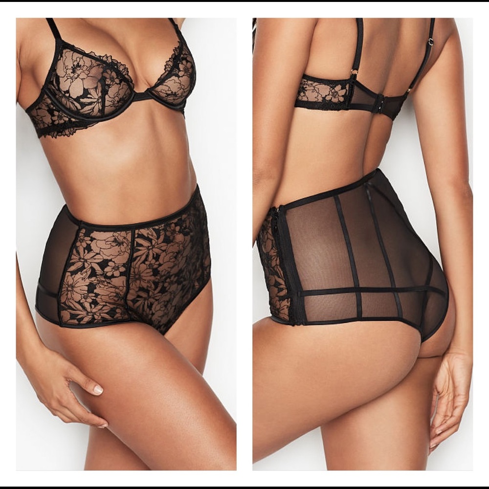 Victorias Secret Luxe Embroidered Panty Medium